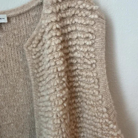 White + Warren Alpaca Open Front Knit Vest Jacket - Picture 4 of 5